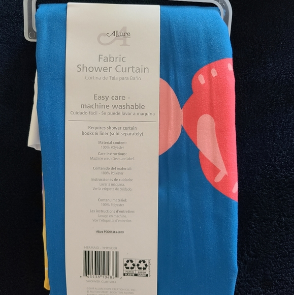 ALLURE Fabric Shower Curtain - Mermaid Under The Sea Theme - Picture 2 of 6